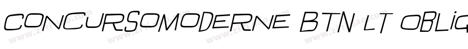 ConcursoModerne BTN Lt Oblique字体转换